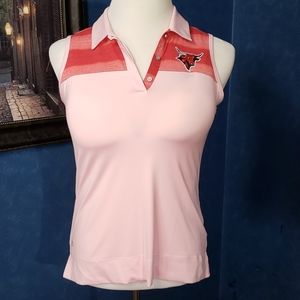 Adidas Collared Polo M Summit League Pink Red Golf